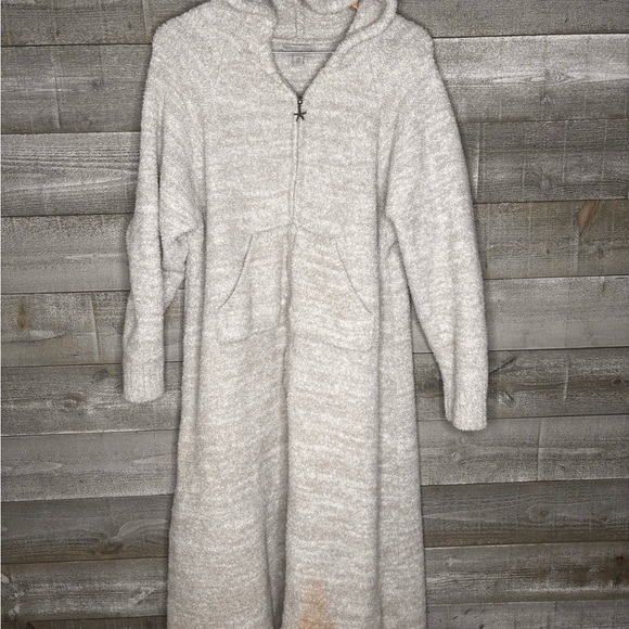 Barefoot Dreams Other - Barefoot Dreams cozychic Hooded Zip-Up Long robe small